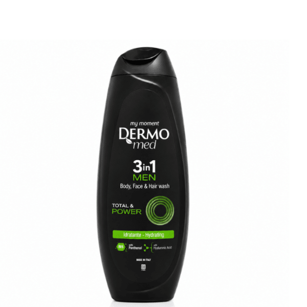 Душ гел Дермомед MEN TOTAL & POWER 3in1мл. -250 мл.