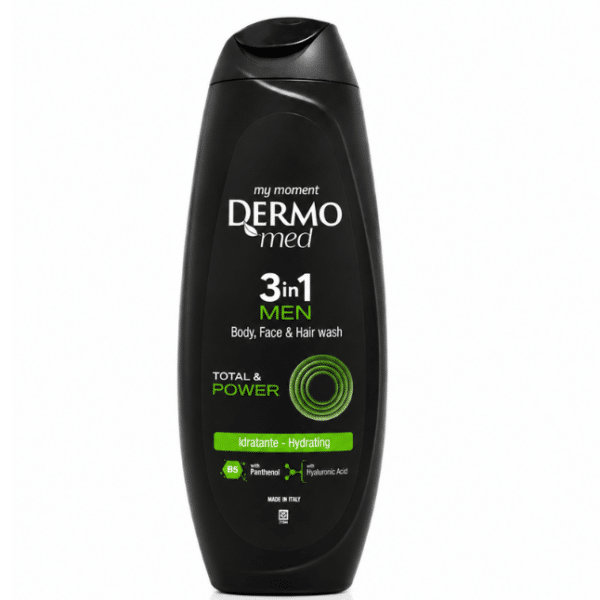 Душ гел Дермомед MEN TOTAL & POWER 3in1мл. -450 мл.