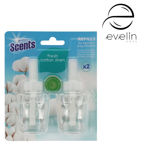 Ароматизатор At Home  Освежител резерва 2*19 мл. -Fresh Cotton Linen