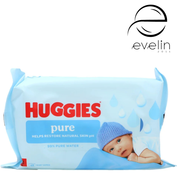 Мокри кърпи  Huggies 48 бр. Pure
