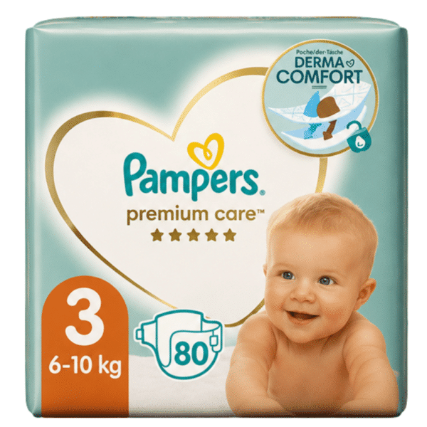 Памперс Premium Care Diapers 80 бр. размер 3 6-10 кг.