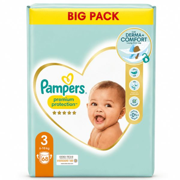 Памперс Premium Protection Diapers 68 бр.размер 3 6-10 кг.