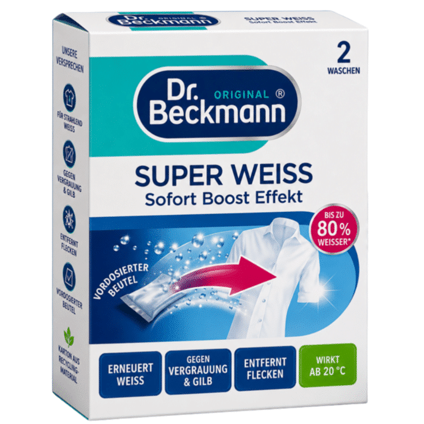 ДР.БЕКМАН Прахчета за Бяло пране Dr. Beckmann Super Weiss 2 х 40 гр.