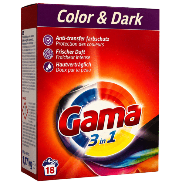 Сух прах ГАМА 1.08кг. 18.пранета Color&Dark