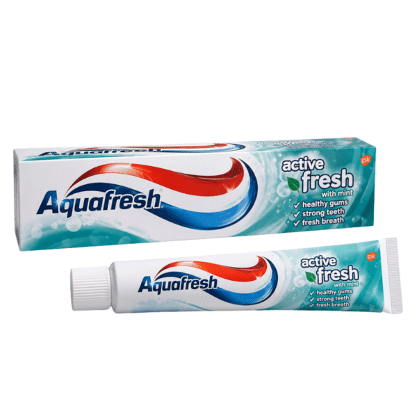 Паста за зъби Aquafresh Active Fresh, защита от кариес, ментол, 100 мл