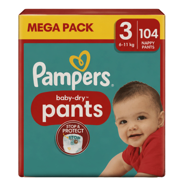 Памперс Baby Dry Pants 104 бр. 6-11 кг.-3 размер
