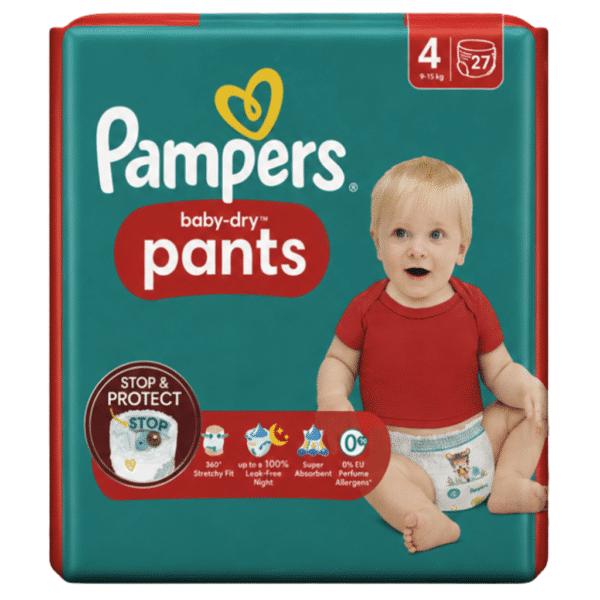Памперс Baby Dry Pants 27 бр.размер 4 9кг-15кг