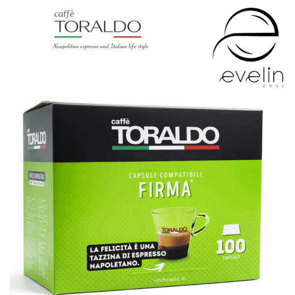 Coffee Toraldo Capsules 100 pcs. - Espresso Cremosa for Lavazza Firma