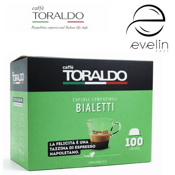Coffee Toraldo Capsules 100 pcs. - Espresso Cremosa for Bialetti