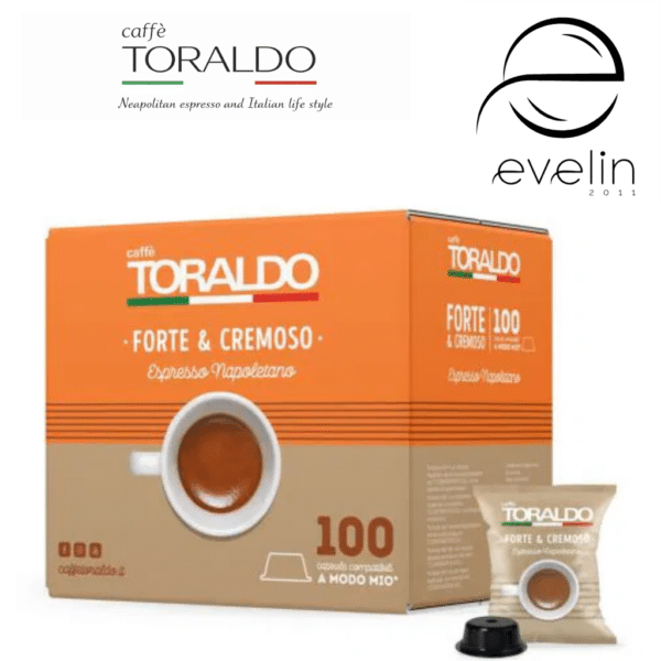 Coffee Toraldo Capsules 100 pcs. - Forte & Cremoso Espresso for A Modo Mio