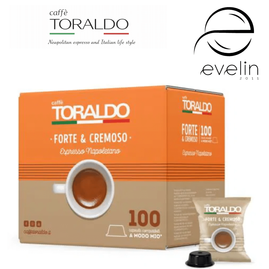 Coffee Toraldo Capsules 100 pcs. - Forte & Cremoso Espresso for A Modo Mio
