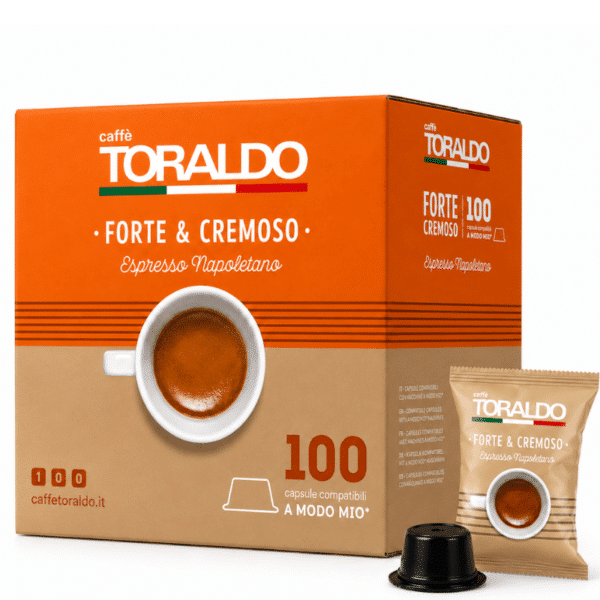 Кафе Toraldo Капсули 100 бр. - Forte & Cremoso Espresso за A Modo Mio