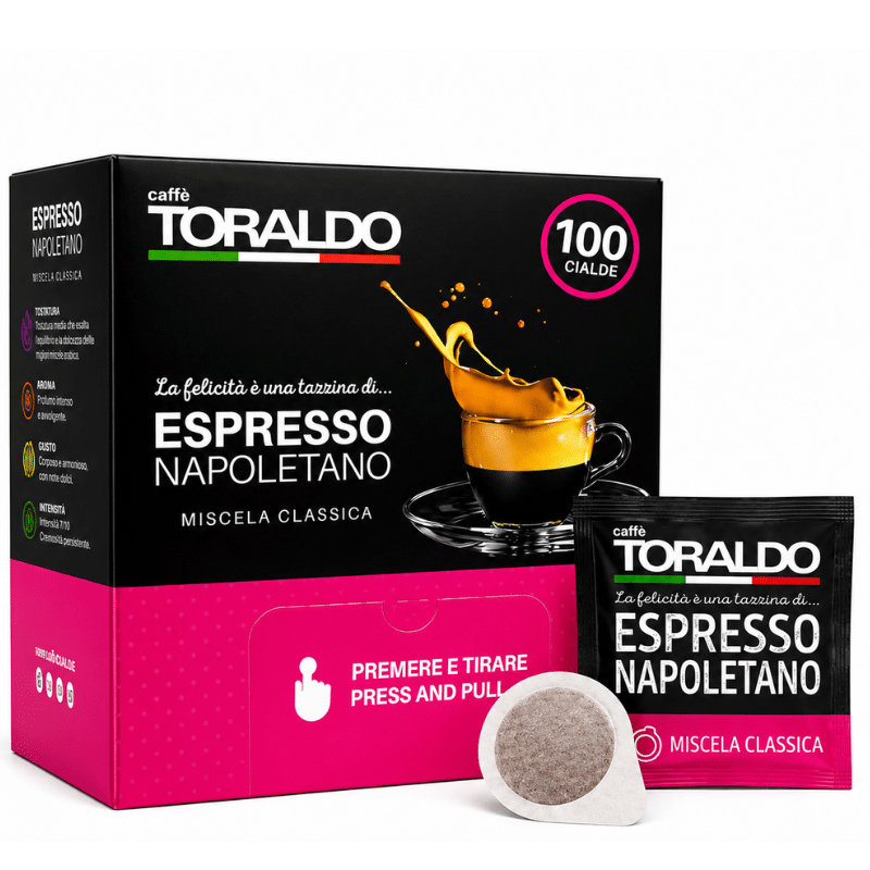 Кафе Toraldo Капсули 100 бр. хартиени - Espresso Napoletano Classic с шоколадови нотки
