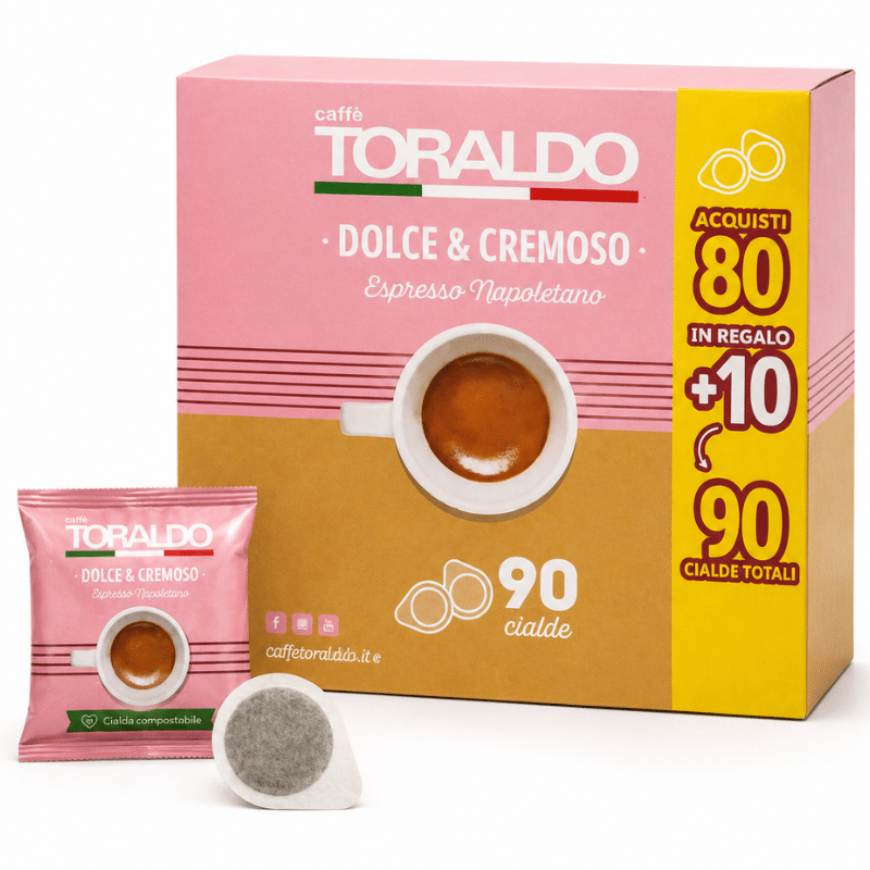 Кафе Toraldo Капсули 80+10 бр. хартиени - Espresso със сладък и кремообразен вкус