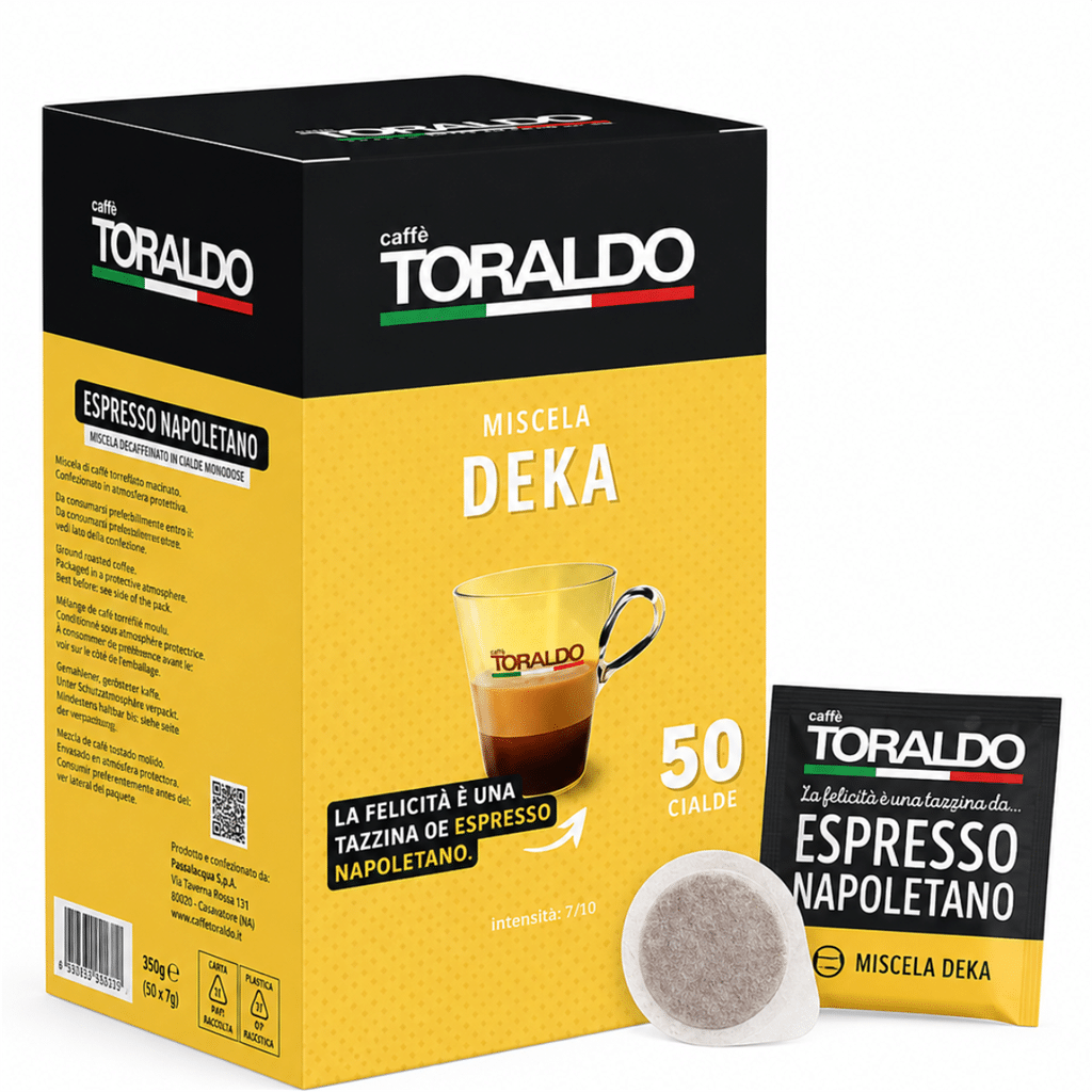 Кафе Toraldo Безкофеинови Капсули хартиени 50 бр. - Espresso Napoletano
