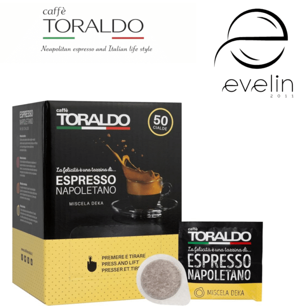 Кафе Toraldo Безкофеинови Капсули хартиени 50 бр. - Espresso Napoletano