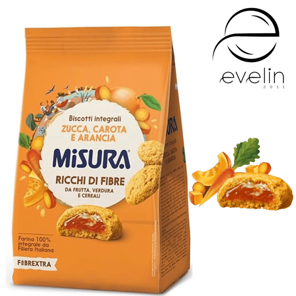 Whole grain cookies with pumpkin, carrots and orange 260 g. Misura Wholesale