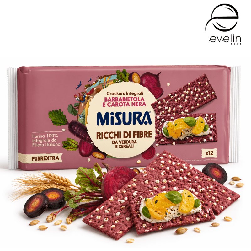 Крекери пълнозърнести с цвекло и черен морков 385 гр.