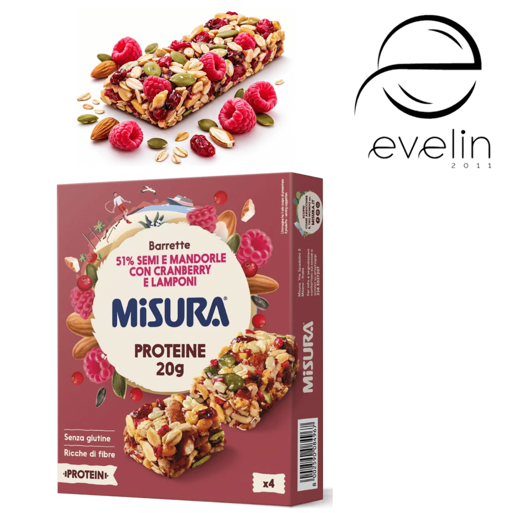 Protein bars Misura 51% Seeds and almonds with cranberries and raspberries 4X30 g