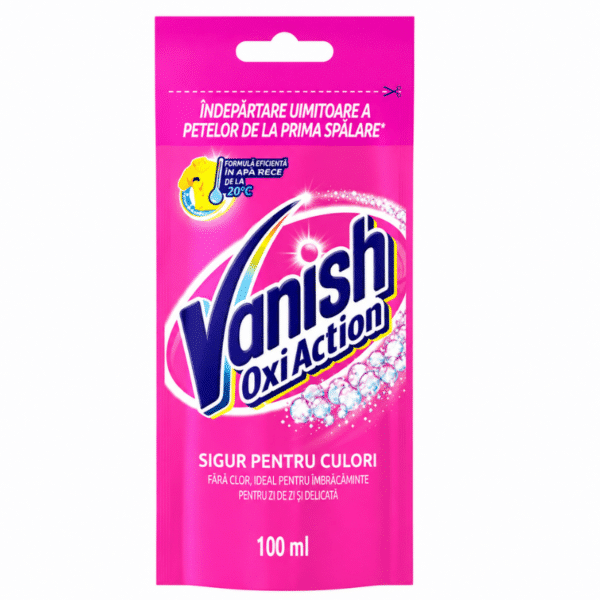 Препарат Вениш  Oxi Action Stain Remover 100 мл.Liquid Pink