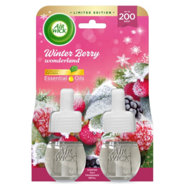 Ароматизатор Еър Уик  Освежител резерва за контакт 2*19 мл. -Winter Berry Wonderland