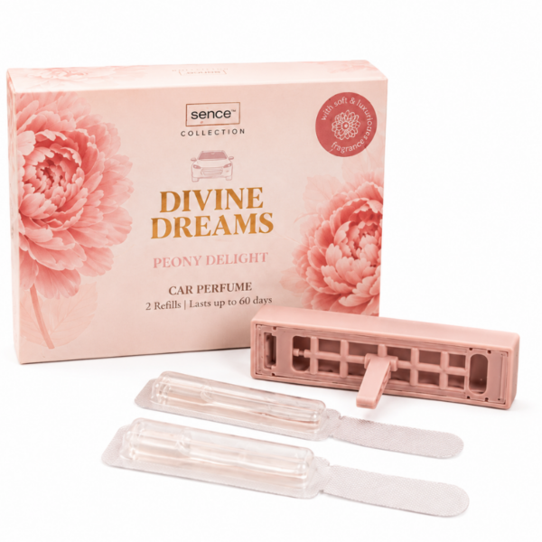 Ароматизатор за въздух за кола Sence Collection 2x6 гр. държач + 2 пълнителя Divine Dreams Peony Delight