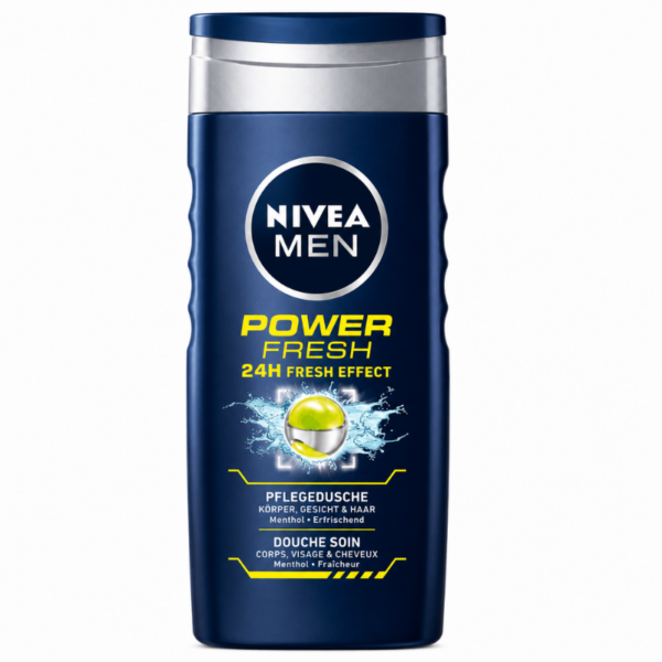 Душ гел Шампоан Нивеа 250 мл. - 3in1 For Men Power