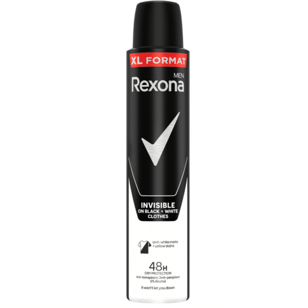 Дезодорант Рексона 200 мл. -  Deo Spray For Men Invisible Black&White