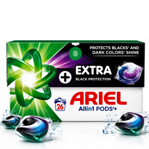 Капсули Ариел 26 бр. - All in 1 +Extra Black Protection