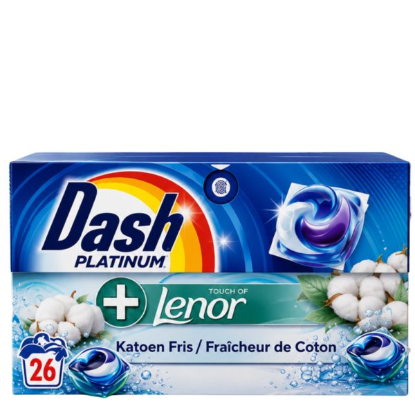 Капсули Даш 26 бр. 4in1 Touch of Lenor Cotton Fresh
