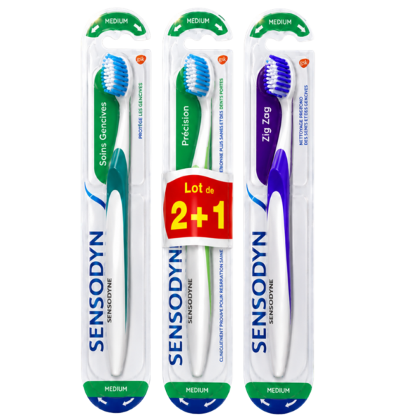 Четка за зъби Sensodyne 3 бр. Medium Care&Precision