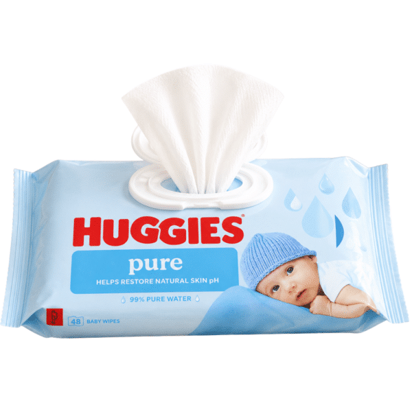 Мокри кърпи  Huggies 48 бр. Pure