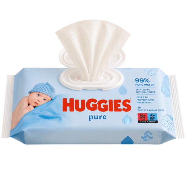 Мокри кърпи  Huggies 56 бр. Pure