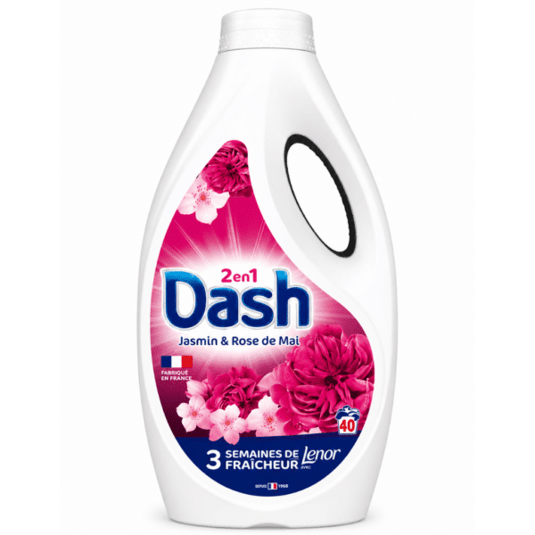 Течен гел Даш 1.8 л./40 пр. 2in1 Jasmin&May Rose + Lenor Freshness