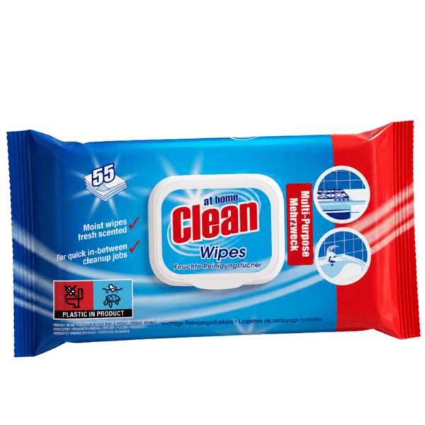 Мокри кърпи почистващи AT HOME CLEAN 55 бр.