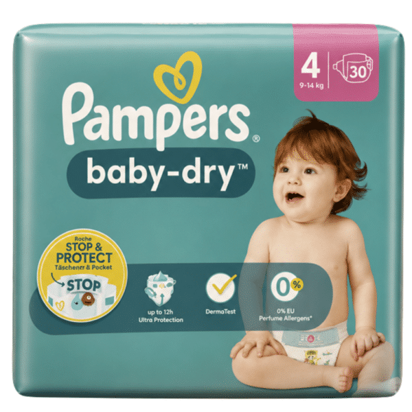 Памперс Baby Dry Diapers  30 бр. 9-14 кг.-4