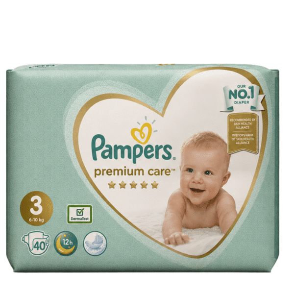 Памперс Premium Care Diapers 40 бр. размер 3 6-10г кг.