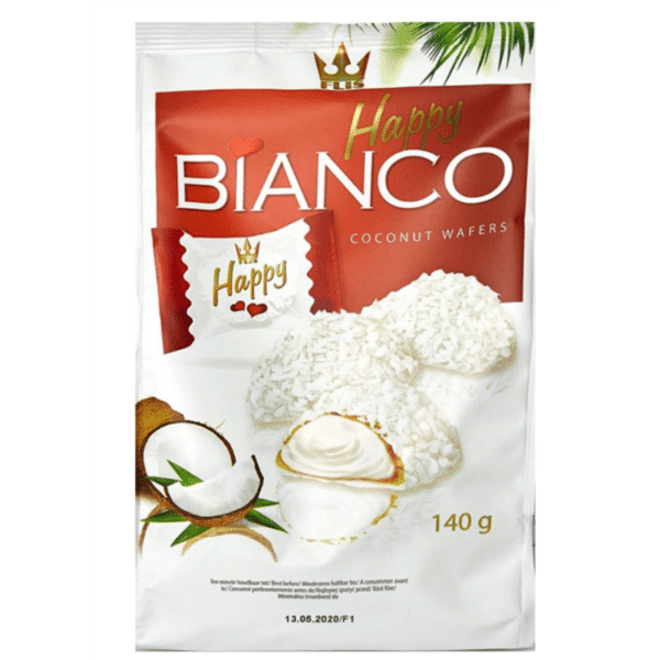 Кокосови вафли Happy Bianco 140 гр.