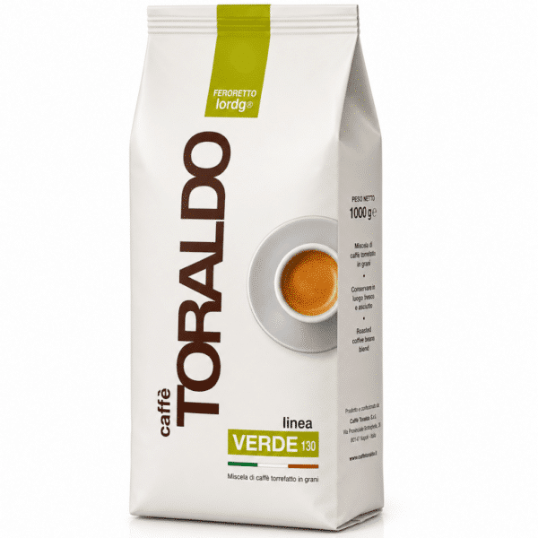 Кафе Тoraldo на зърна 1 кг - Серия Бар - Verde  (ЗЕЛЕНА ЛИНИЯ) (70% АРАБИКА - 30% РОБУСТА)